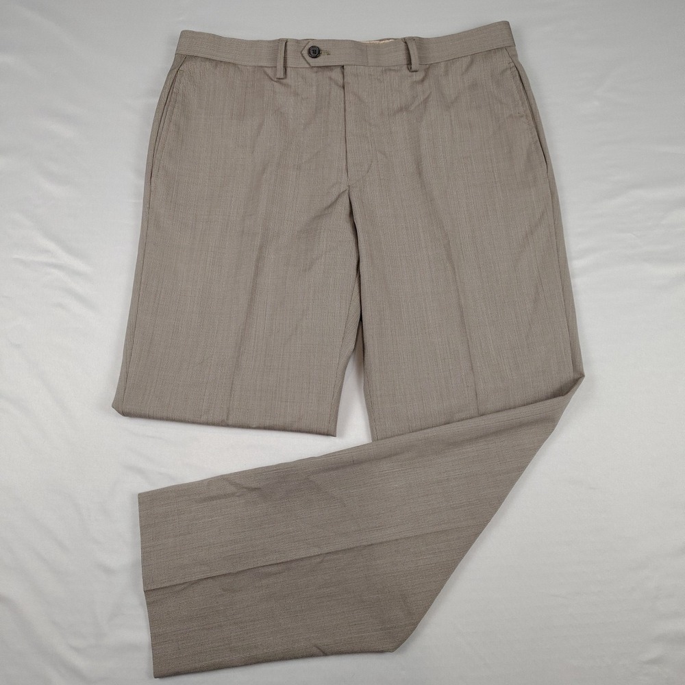Lauren Ralph Lauren Pants Mens 34x30 100% Wool Tan Total Comfort Trousers